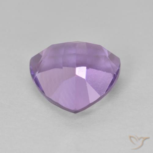 Ametista Viola medio naturale da 3.24 ct, Taglio trillion, VVS-VS