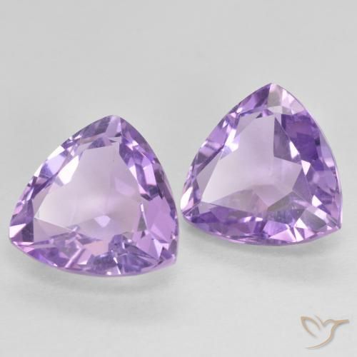 Gemme di Ametista Deep Iris Violetta naturale da 5.86 ct, Taglio trillion, VVS-VS