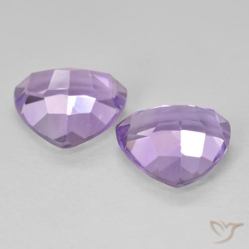 Gemme di Ametista Deep Iris Violetta naturale da 5.86 ct, Taglio trillion, VVS-VS