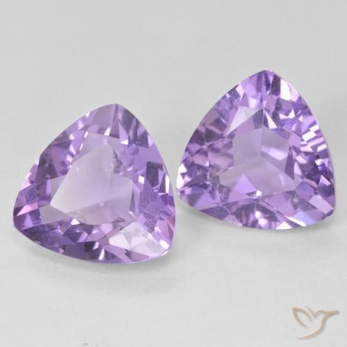 Gemme di Ametista Colore viola intenso naturale da 5.35 ct, Taglio trillion, VVS-VS