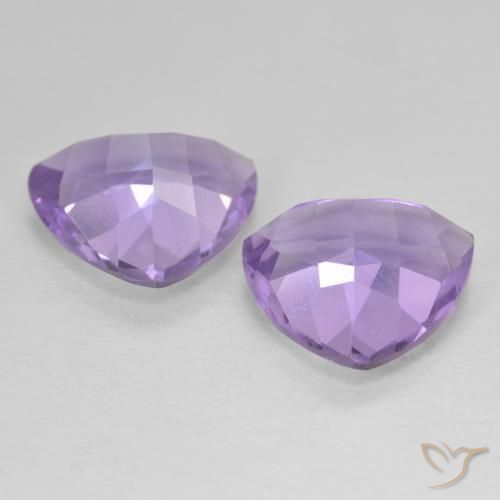 Gemme di Ametista Colore viola intenso naturale da 5.35 ct, Taglio trillion, VVS-VS