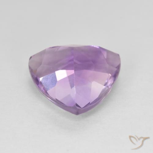 Ametista Viola rosa medio naturale da 3.03 ct, Taglio trillion, VVS-VS