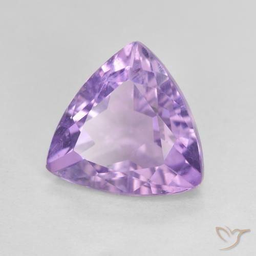 Ametista Viola medio naturale da 2.80 ct, Taglio trillion, VVS-VS