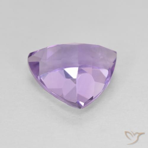 Ametista Viola medio naturale da 2.80 ct, Taglio trillion, VVS-VS