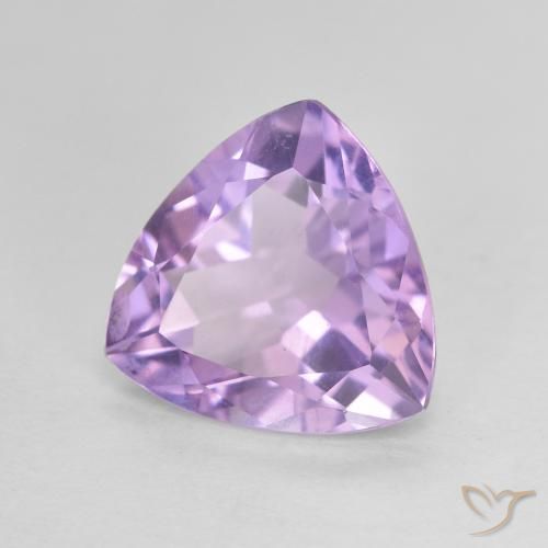 Ametista Viola medio naturale da 2.74 ct, Taglio trillion, VVS-VS