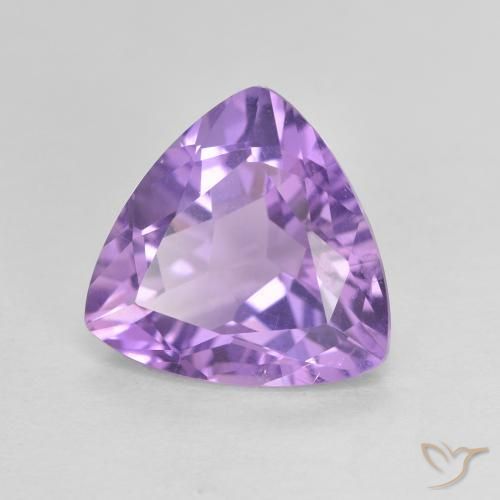 Ametista Viola scuro naturale da 2.71 ct, Taglio trillion, VVS-VS