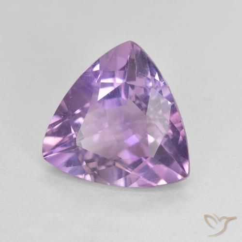 Ametista Viola rosa medio naturale da 2.66 ct, Taglio trillion, VVS-VS