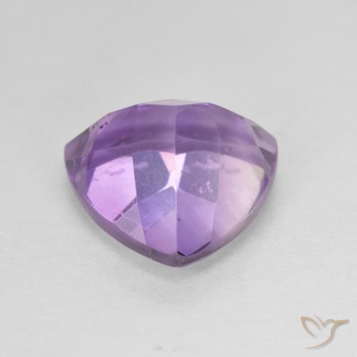 Ametista violaceo naturale da 3.19 ct, Taglio trillion, VVS-VS