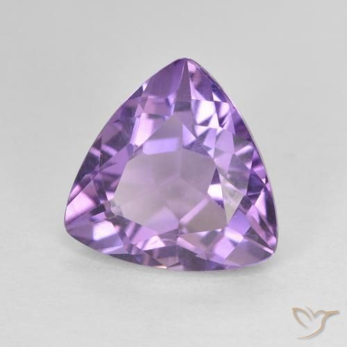 Ametista Viola tendente al rosa naturale da 2.96 ct, Taglio trillion, VVS-VS