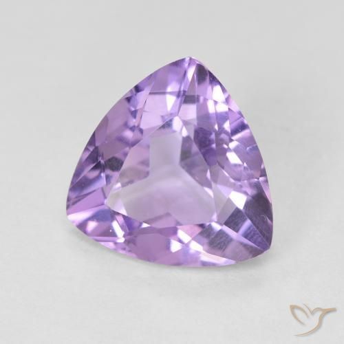 Ametista Viola medio naturale da 2.58 ct, Taglio trillion, VVS-VS