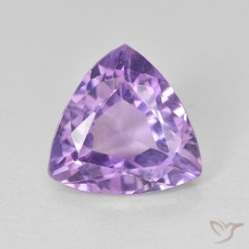 2.91ct Naturale Viola tendente al rosa Ametista, Taglio trillion, VVS-VS