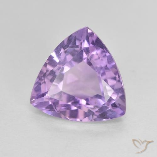 Ametista Viola tendente al rosa naturale da 2.91 ct, Taglio trillion, VVS-VS