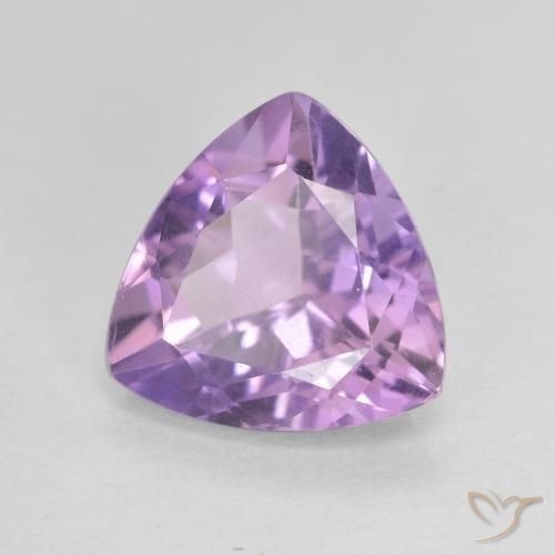 Ametista Viola rosa medio naturale da 2.73 ct, Taglio trillion, VVS-VS