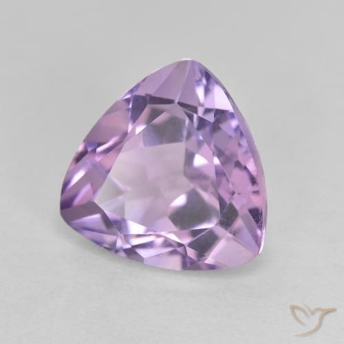 Ametista Rosa viola medio naturale da 2.88 ct, Taglio trillion, VVS-VS