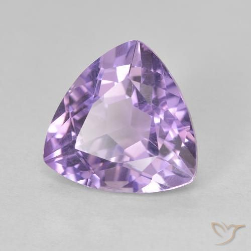 Ametista Rosa viola medio naturale da 3.11 ct, Taglio trillion, VVS-VS