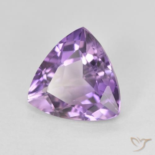 Ametista Medium Light Purplish-Violet naturale da 2.58 ct, Taglio trillion, VVS-VS