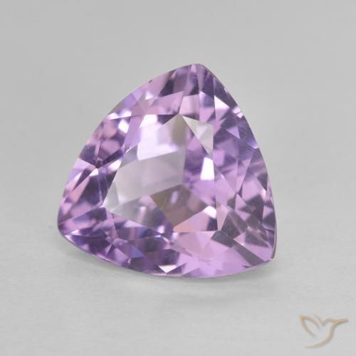 Ametista Viola medio naturale da 3.03 ct, Taglio trillion, VVS-VS