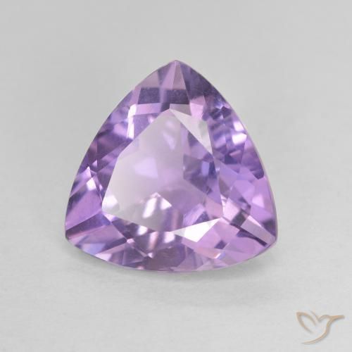 Ametista Iris Violetta naturale da 2.61 ct, Taglio trillion, VVS-VS