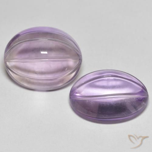 Gemme di Ametista Viola chiaro naturale da 10.99 ct, Ovale, Trasparente