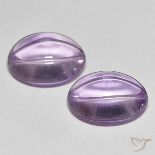 Gemme di Ametista Viola chiaro naturale da 10.99 ct, Ovale, Trasparente