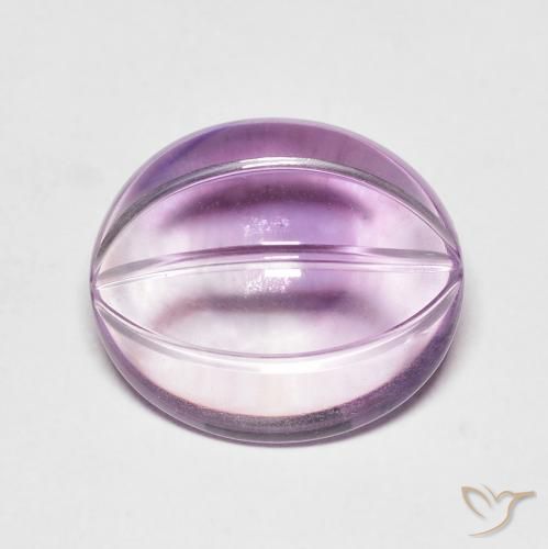 7.81ct Naturale Viola rosato chiaro Ametista, Ovale, Trasparente