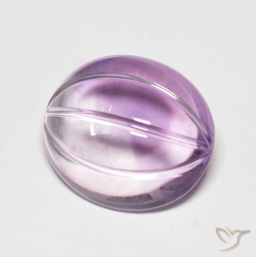 Ametista Viola rosato chiaro naturale da 7.81 ct, Ovale, Trasparente
