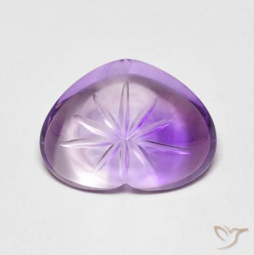 Ametista Viola medio naturale da 5.99 ct, Cuore, Trasparente