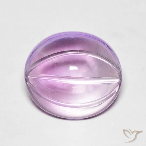 5.72ct Naturale Viola tendente al rosa Ametista, Ovale, Trasparente