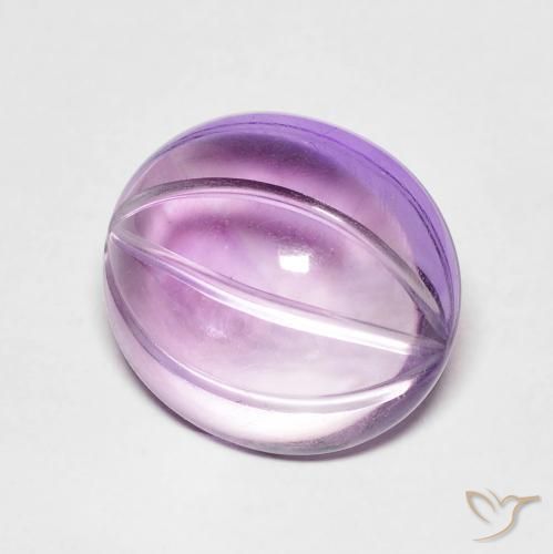 Ametista Viola tendente al rosa naturale da 5.72 ct, Ovale, Trasparente