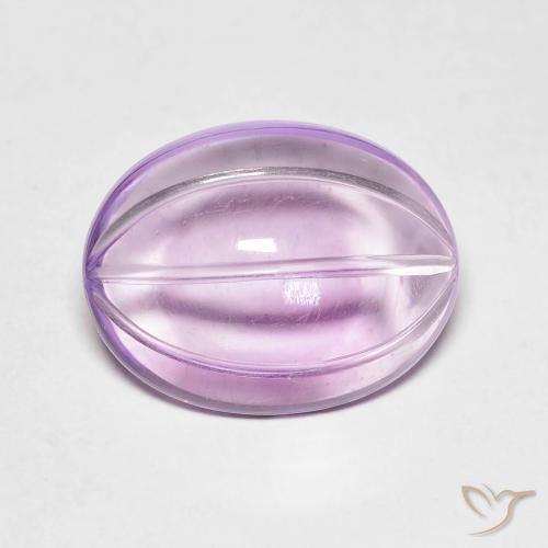 6.02ct Naturale Viola Iris Rosato Ametista, Ovale, Trasparente