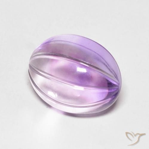 Ametista Iris Violetta naturale da 5.71 ct, Ovale, Trasparente