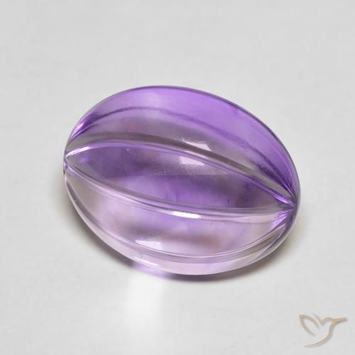 Ametista Viola scuro naturale da 5.39 ct, Ovale, Trasparente