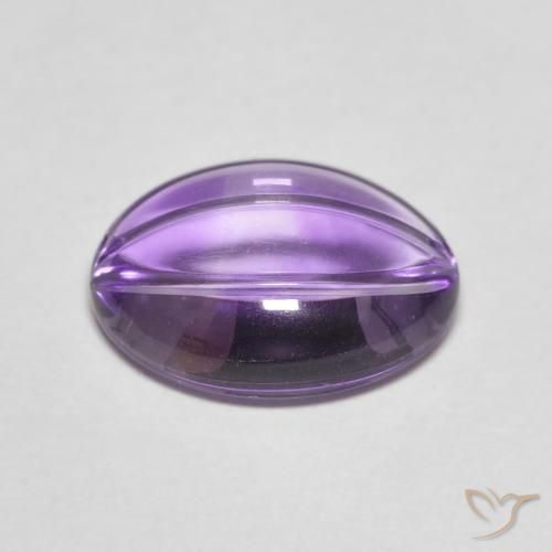 Ametista Viola scuro naturale da 5.39 ct, Ovale, Trasparente