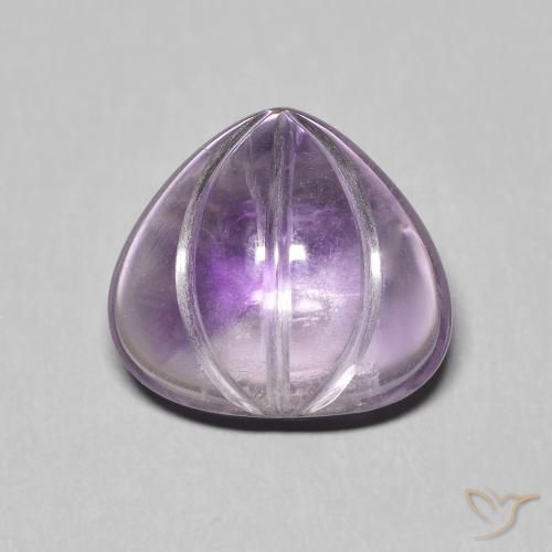 5.56ct Naturale Medium Light Purplish-Violet Ametista, Forma a pera, Trasparente
