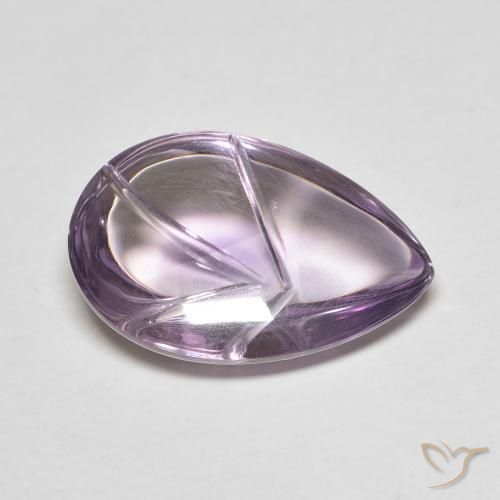 Ametista Viola chiaro-medio naturale da 7.22 ct, Forma a pera, Trasparente