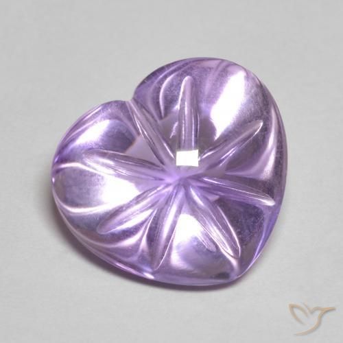 6.37ct Naturale Viola tendente al rosa Ametista, Cuore, Trasparente