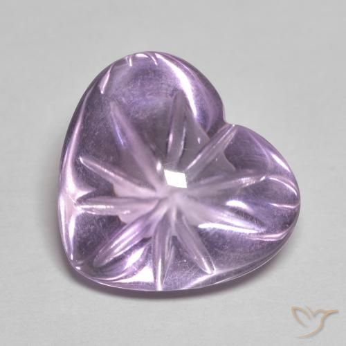 6.81ct Naturale Viola medio Ametista, Cuore, Trasparente