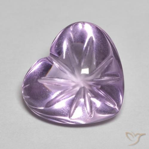 Ametista Viola medio naturale da 6.81 ct, Cuore, Trasparente