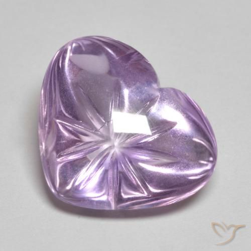 8.56ct Naturale Iris Violetta Ametista, Cuore, Trasparente