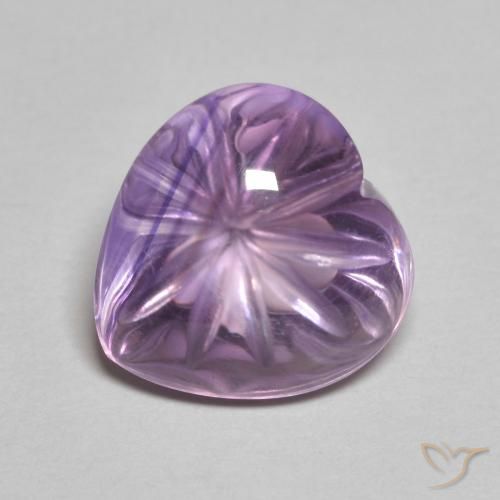 Ametista Viola medio naturale da 5.59 ct, Cuore, Trasparente