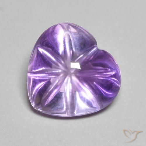 3.90ct Naturale Colore viola intenso Ametista, Cuore, Trasparente