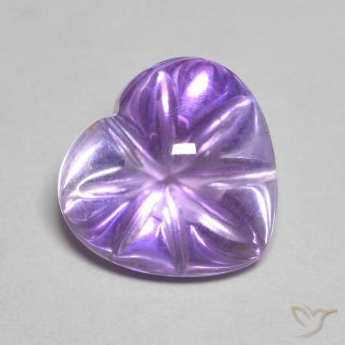Ametista Colore viola intenso naturale da 3.90 ct, Cuore, Trasparente