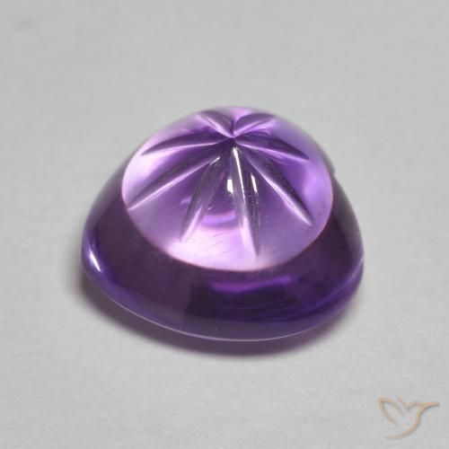 Ametista Colore viola intenso naturale da 3.90 ct, Cuore, Trasparente