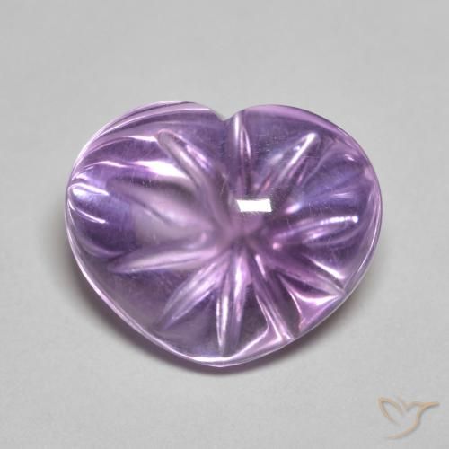 6.76ct Naturale Viola tendente al rosa Ametista, Cuore, Trasparente