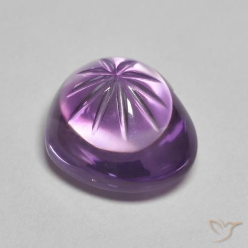 Ametista Viola tendente al rosa naturale da 6.76 ct, Cuore, Trasparente