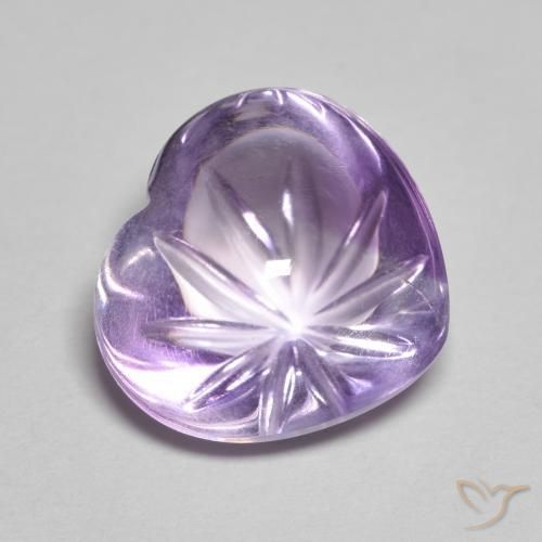 5.78ct Naturale Deep Iris Violetta Ametista, Cuore, Trasparente