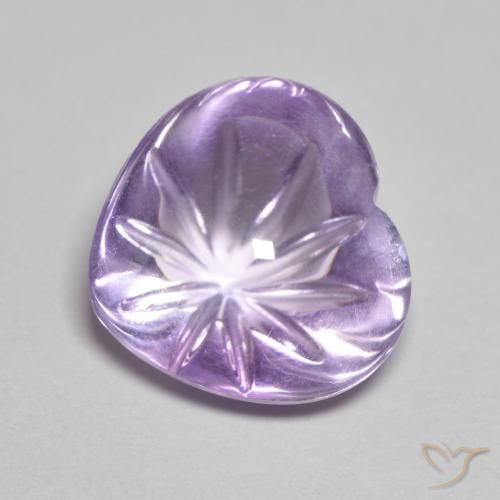 Ametista Deep Iris Violetta naturale da 5.78 ct, Cuore, Trasparente