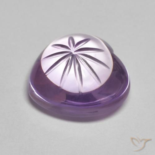 Ametista Deep Iris Violetta naturale da 5.78 ct, Cuore, Trasparente