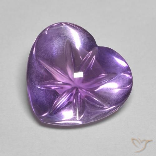 Ametista Viola medio naturale da 3.70 ct, Cuore, Trasparente