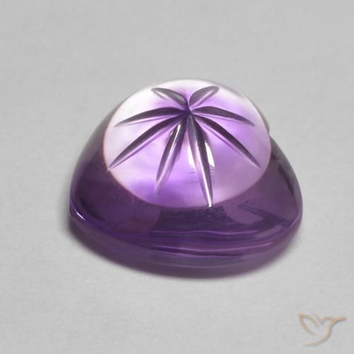 Ametista Viola medio naturale da 3.70 ct, Cuore, Trasparente